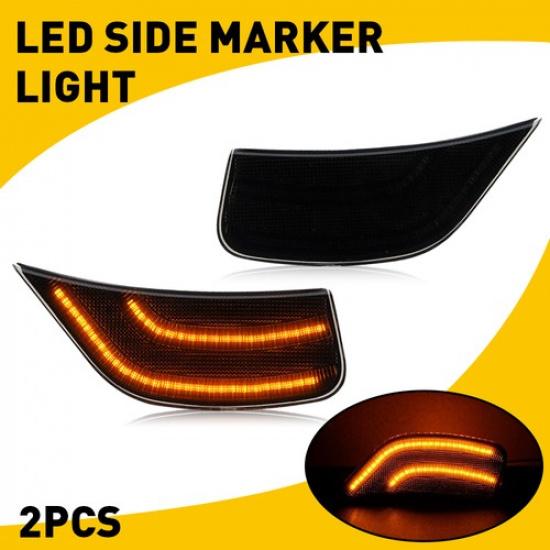 2X Lens Front Smoked LED Side Marker Light Fit    Chevrolet Suburban
