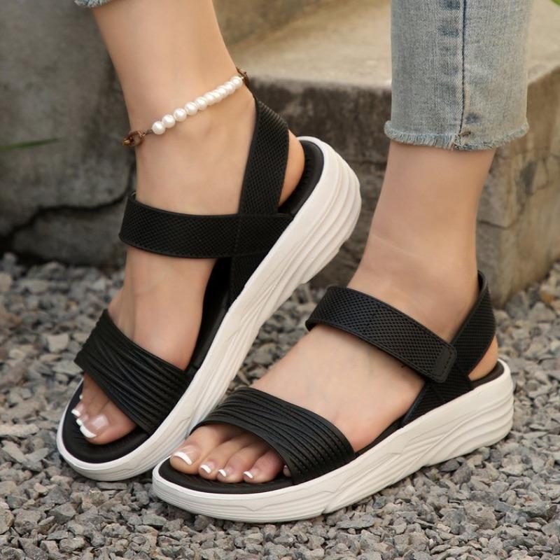 Casual Sandals Summer Thick-soled Flat-heeled Fish-mouth Loose and Tight Sandals Women's Sandals