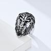 European and American Retro Style Titanium Steel Lion Head Ring Stainless Steel Male Lion Ring