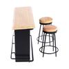 3Pieces Doll House Furniture Bar Counter with 2 Bar Stools and Bar Table for Craft Project Bar Scene Display Accessory