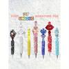 Rhinestone Bead Pen, Shiny Rhinestone Bead Pen DIY Plastic Bead Pen Christmas Crystal Shaft Black Ink Ballpoint Pen Suitable