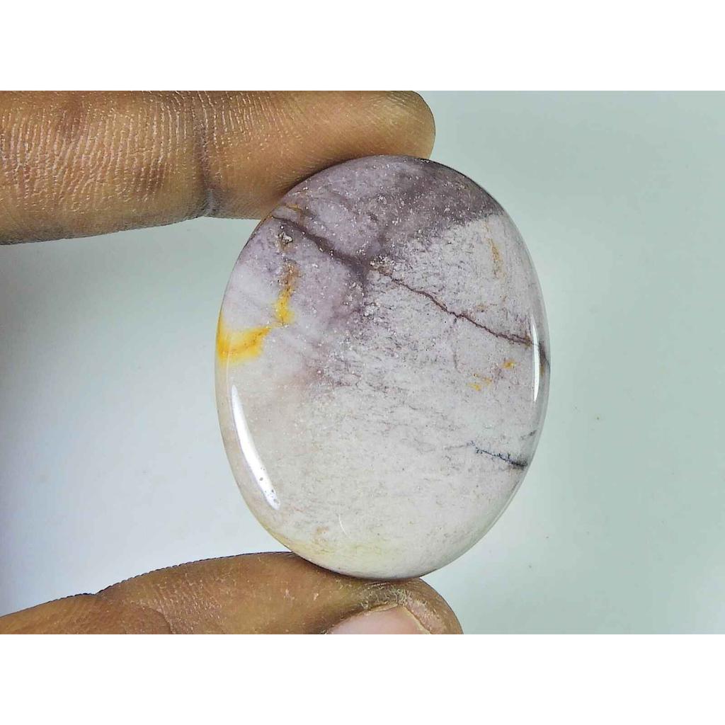 32X41X06MM Natural Mookite Jasper Oval Shape Cabochon Loose Gemstone 73Cts. SK-4447