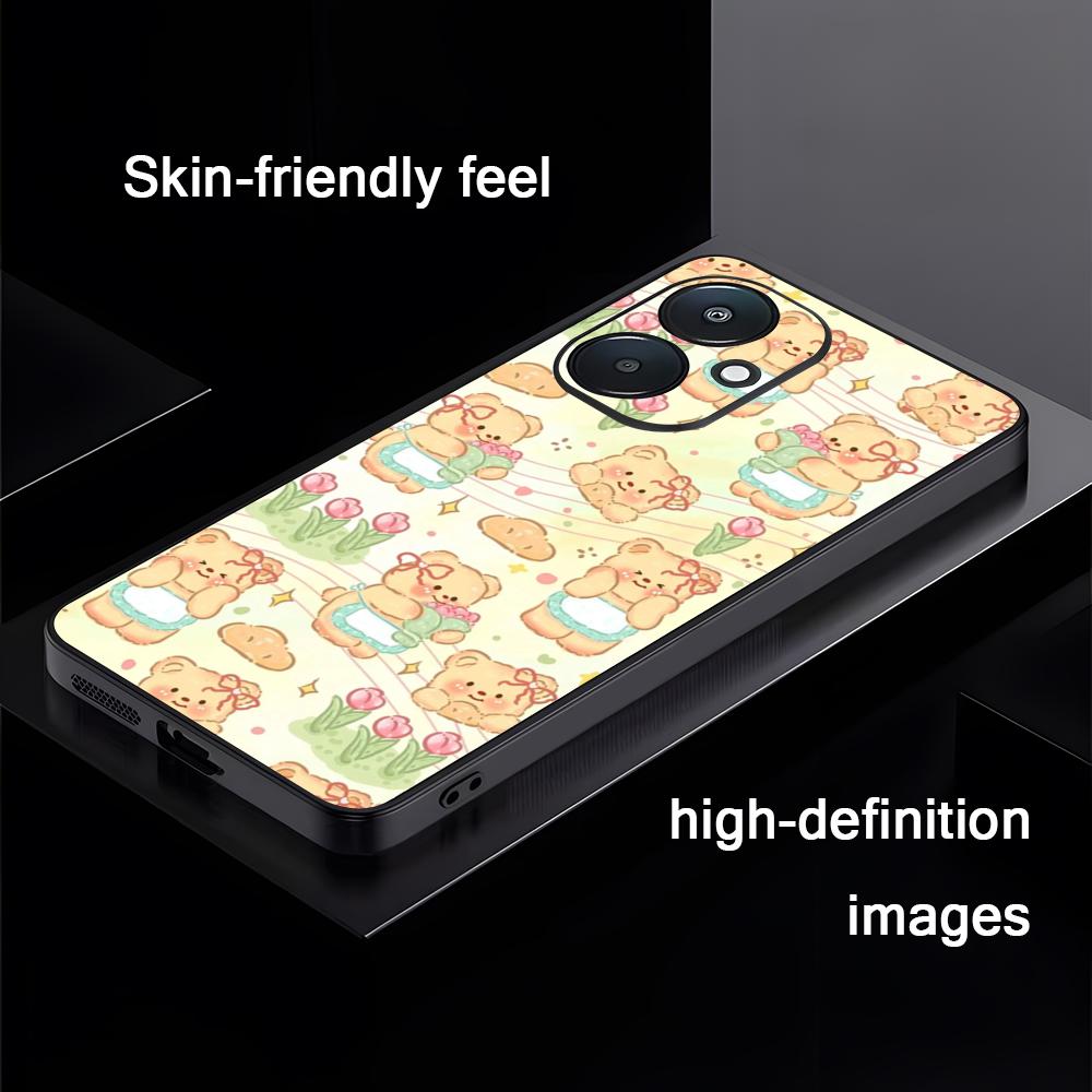 Brand B-Butter Bear Cartoon Phone Case For Xiaomi Redmi 14C 13C 12C Note14 13 12 11 10 Pro Plus S Soft Black Phone Cover