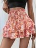Women's Fashion Printed Wide Leg Shorts, Loose And Versatile Casual Pants