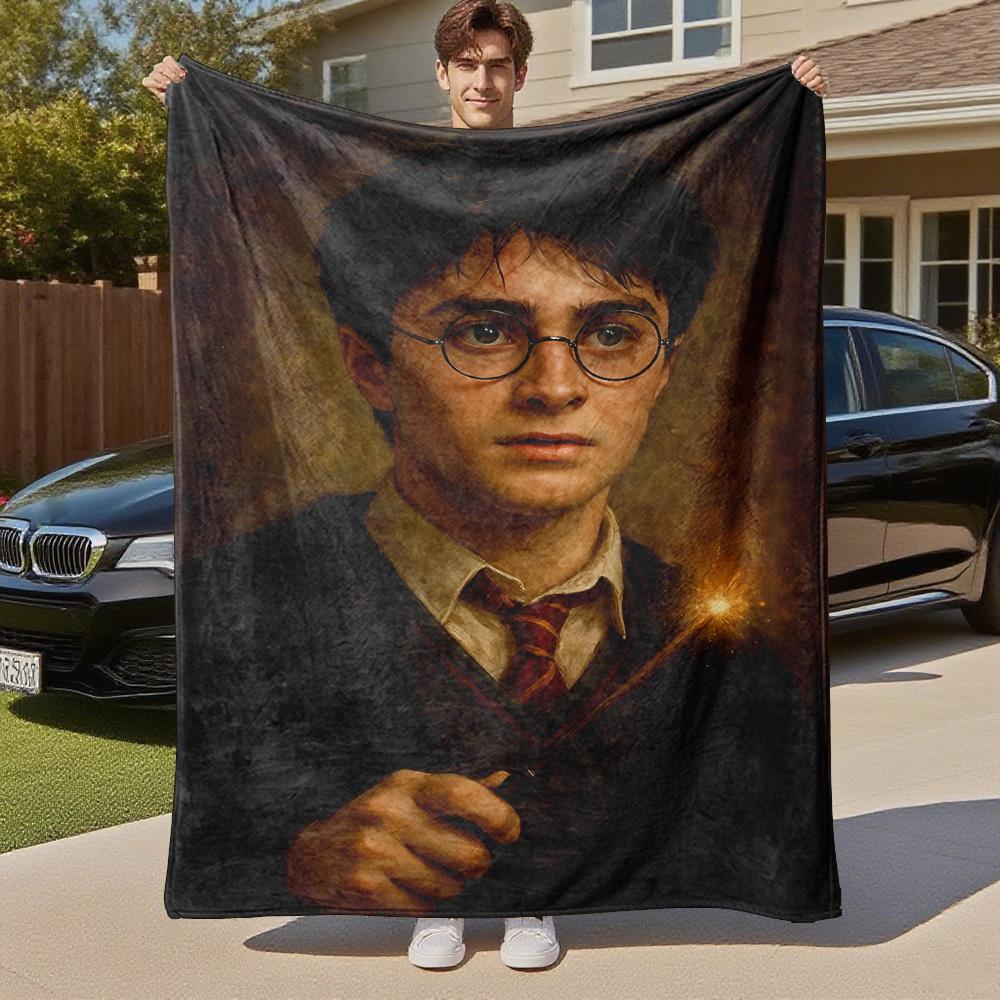 1 Stück Harry Potter Zauberstab Outdoor Flanell Wohndecke Ganzjahres Weiche Wärme, Heimdeko 1031173
