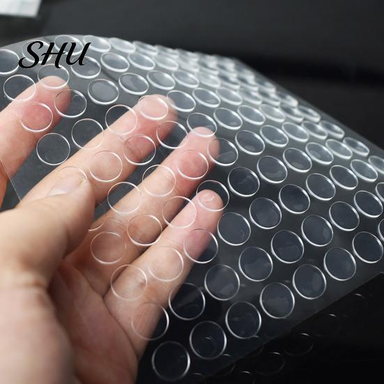 Clean Adhesive Dots 100Pcs Clear Double Sided Sticky High Transparency Strong Gentle Handling Viscosity Removable No Trace Widely Used DIY Quick
