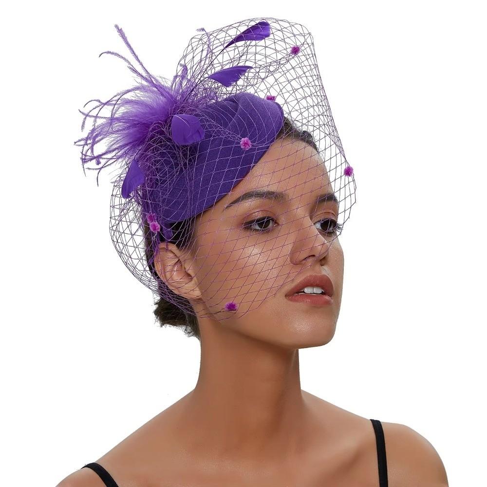 Fishnet Veil Felt Fascinator Hat Elegant Pillbox Hats New Wedding Veil Hat  Wedding Party