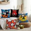 F-Felix The Cat Exquisite Cushion Cover Silky Short Plush Invisible Zipper Dustproof Sofa Pillow Case For Home Decor