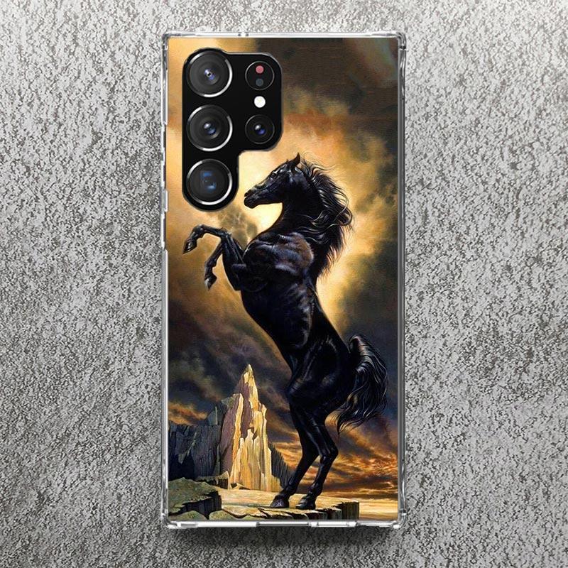 Horse Great Beauty Galloping Phone Case For Samsung Galaxy S25 S24 S23 Ultra S22 Plus S21 S20 FE S10 + S25Ultra S24U Soft Cover