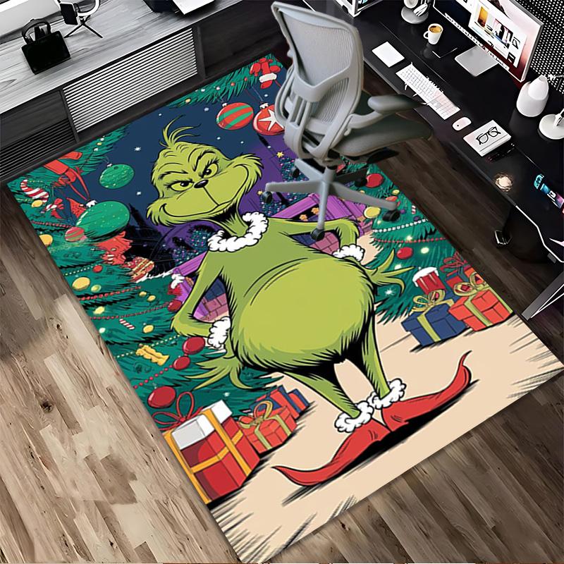 Grinch Christmas Living Room Non-Slip Area Rug Soft Carpet for Bedroom Game Playroom Sofa Office Home Decor Doormat Christmas Gift C9211452