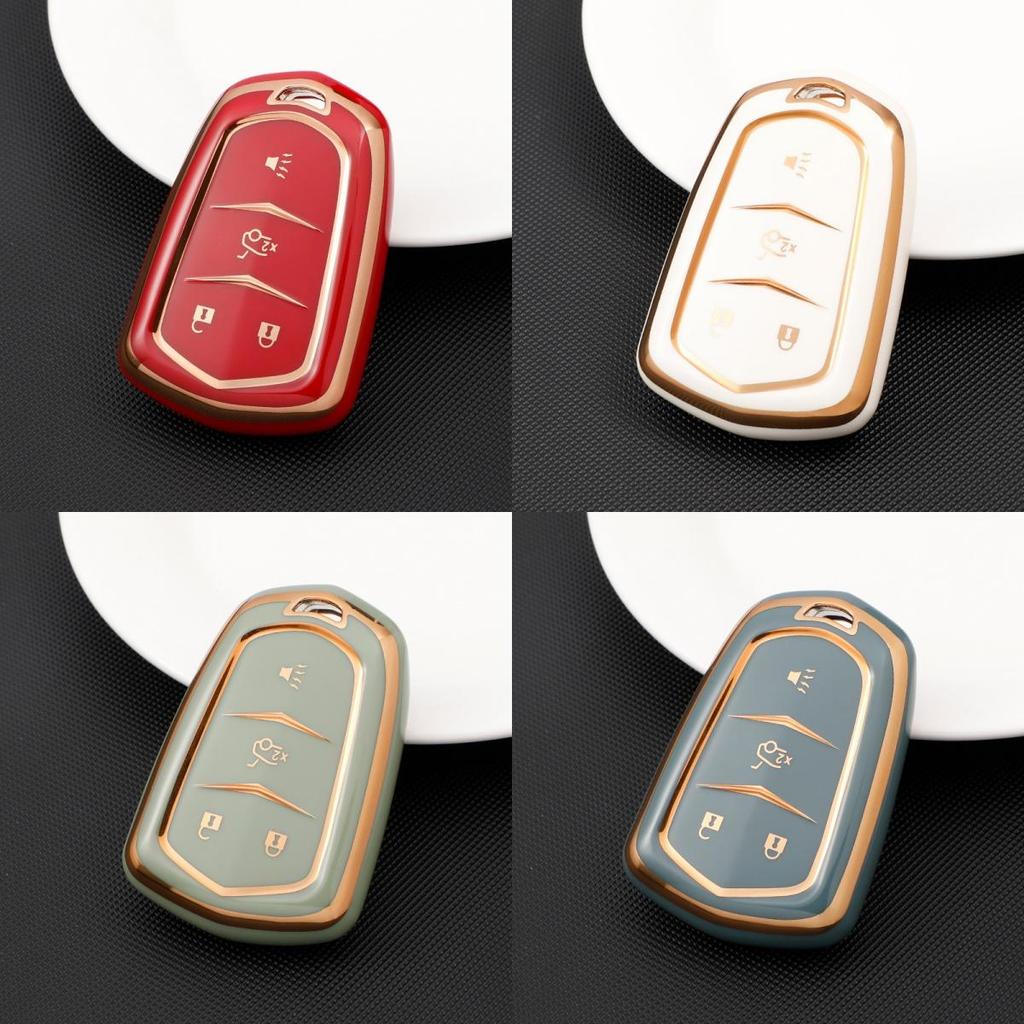 5/4 Bottons Phnom Penh  Fashion Car Smart Remote Key Case Cover Shell for Cadillac ATS XTS XT5 XT4 CT6 XT6 CTS DTS ESV STS ELR Accessories
