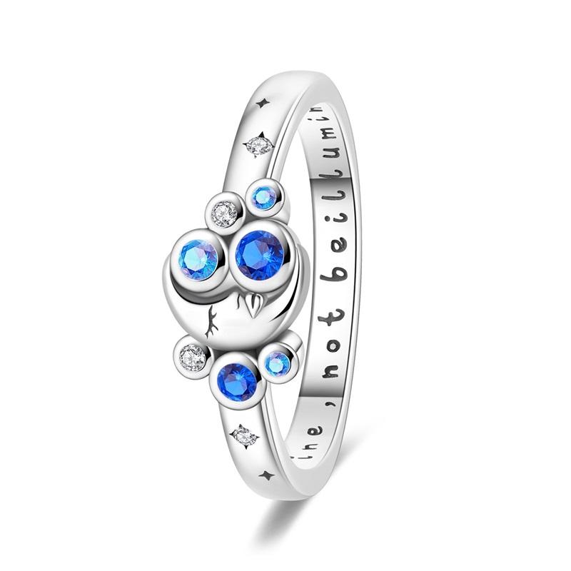 Rings 925 Silver Star Moon Colorful Sparkling Zircon Simple Rings For Women Exquisite Wedding Engagement Birthday Jewelry Gifts