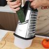 4 Sides Box Grater Cheese Grater with Container, Stainless Steel Multipurpose Handheld Slicer for Vegetable Cutter Kitchen Parts