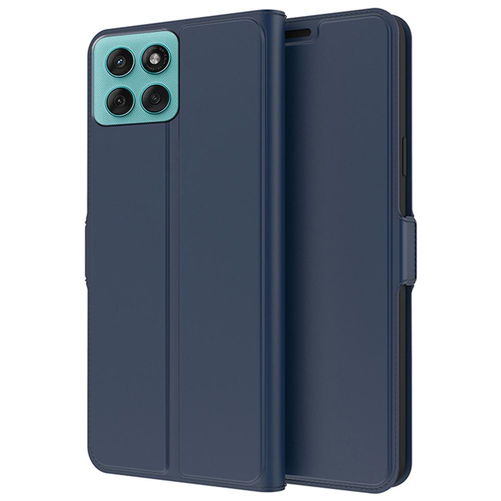 

Для Motorola Edge 60 Pro 5G Чехол Противоударный Внутренний чехол из ТПУ Кожаный чехол для телефона Слот для карты Blue