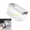 W89C Clear Storage Container Easy To Use Stackable Plastic Storage Bins with Lids for Home Office School