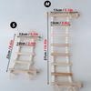 5/8 Steps Wood Ladder Pet Interactive Bird Parrot Toy Ladder for Hamster Cage Funny Grinding Stick Climbing Toy Bird Accessories