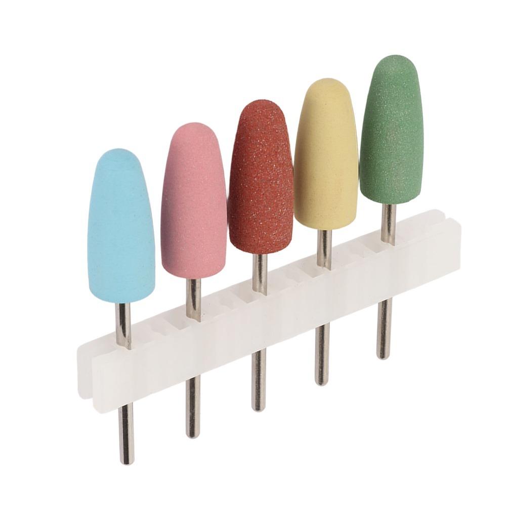 5pcs Standard 3/32 Inch Shank Silicone Cuticle Remover Nail Drill Bit