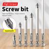 6 PCS Cross Screwdriver Head Strong Magnetic Anti Slip High Hardness Electric Screwdriver Tool Electric Drill Extended Hexagonal