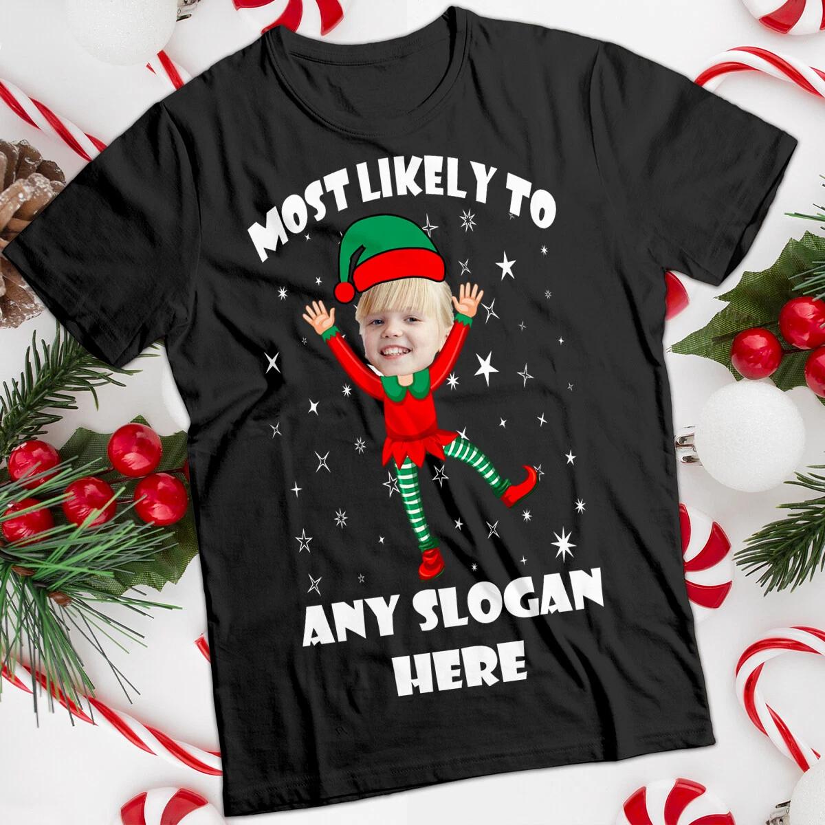 Personalised Funny Ugly Santa Christmas T-Shirt Tee #MC 100
