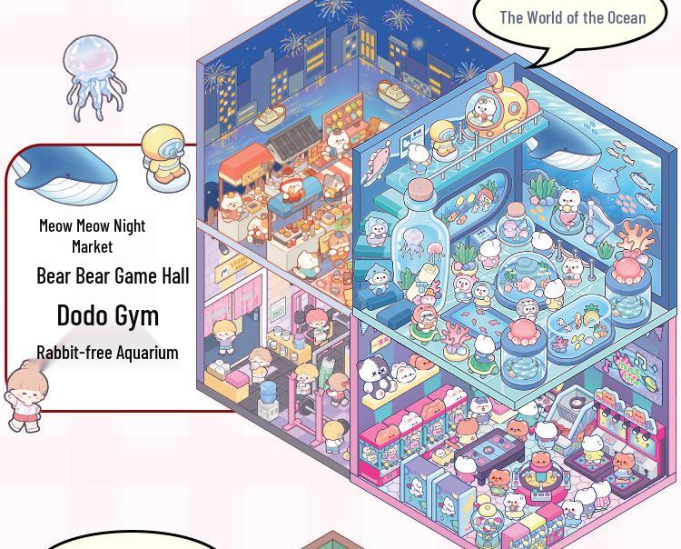 3D Miniaturhaus Landschaftsgestaltungs-Sticker-Set für Mädchen