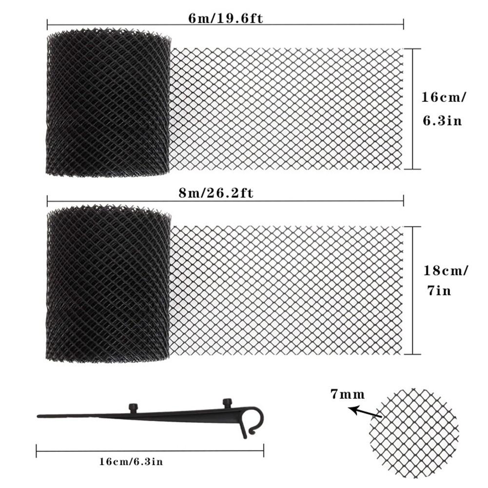 Černá ochrana okapu udržuje listí a nečistoty mimo okapy