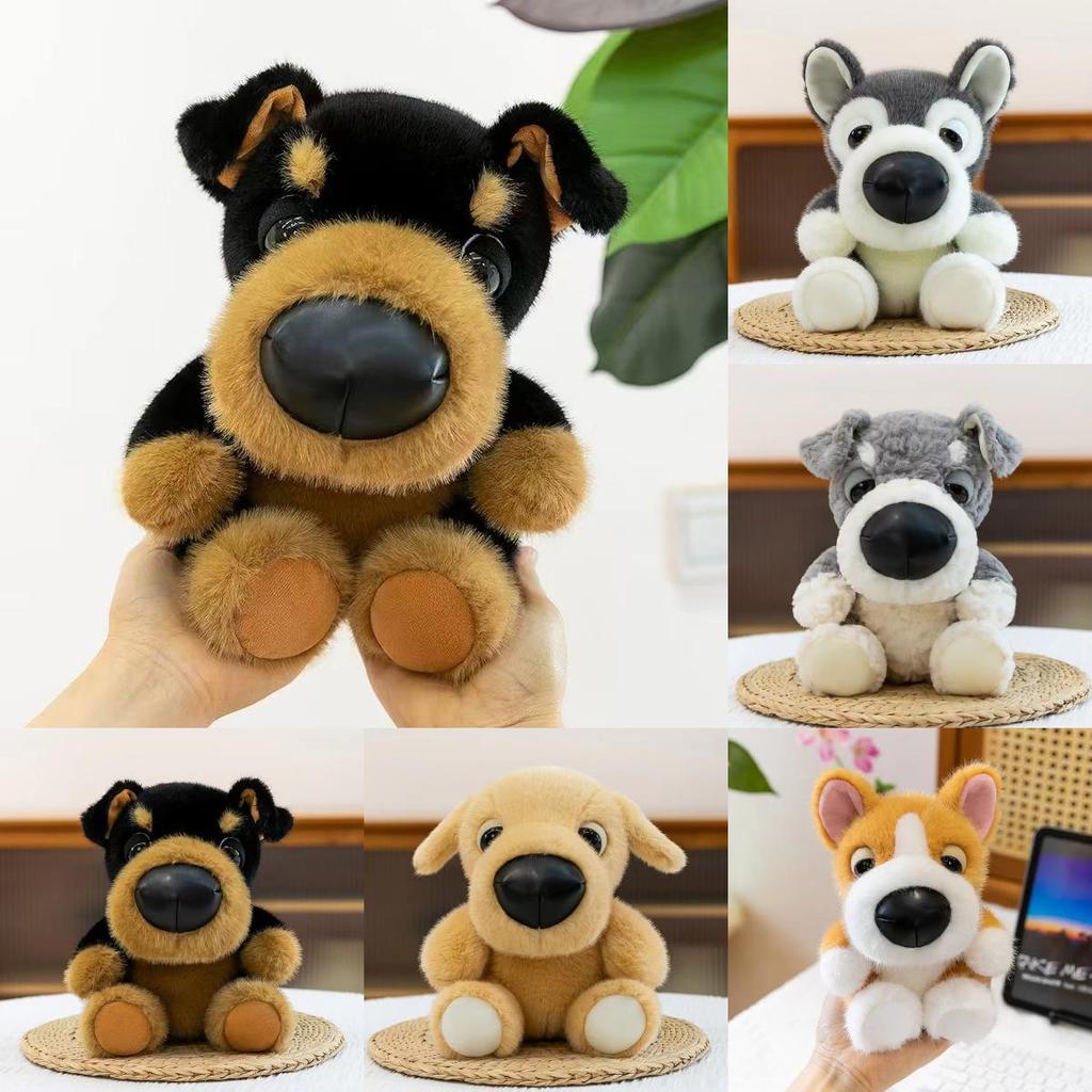 Large Head Dog Plush Toy Husky Soft Stuffed Animal For Kid Gift