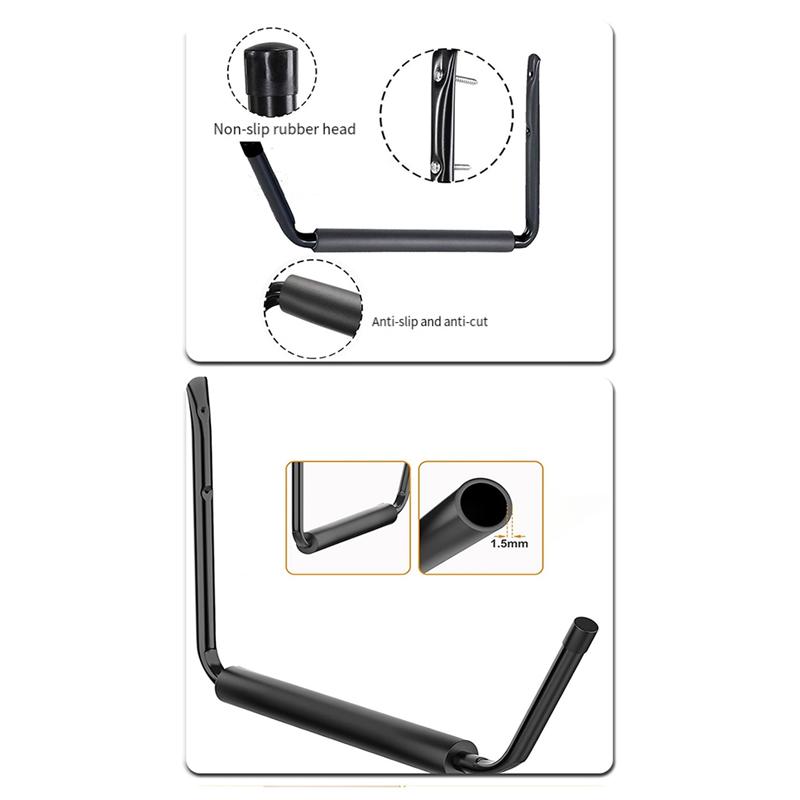 A16P-Garage Indoor Kayak Storage Hook Hanger, Warehouse Storage Kayak Hooks For Canoe Paddle Board, Ladder