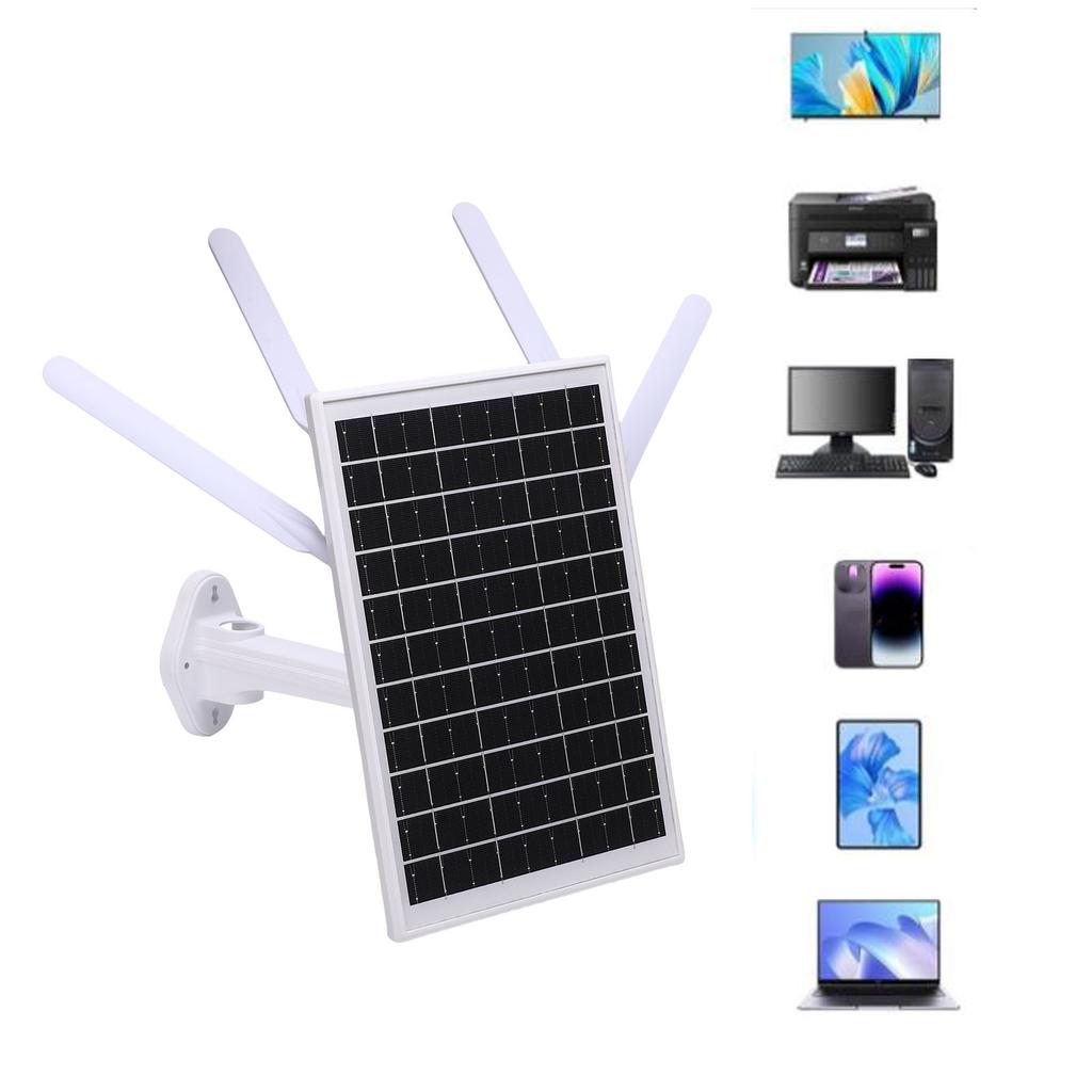 Solar WiFi 6 Extender IP66 Water Proof Solar Wifi Extender Signal Booster 18000 MAh Battery with SIM Card Slot for Camping RVs