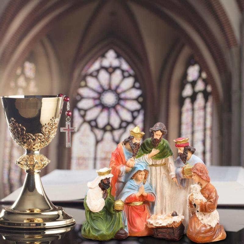 62KD Festival Krybbespill Bord Juledekorasjoner Utstilling Hjemmedekorasjon