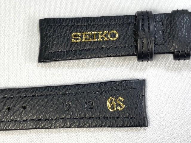 DEN8BW SEIKO Grand Seiko 18mm Leather for and other models Strap, Crocodile, Black, SBGX038/ 9F61-0A30