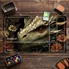 Vintage Golden Dragon Pattern Gaming Mouse Pad Playmat 24X14 Mtg Tcg Office Desk Mat For Work Game Pc Laptop Carpet Mousepad
