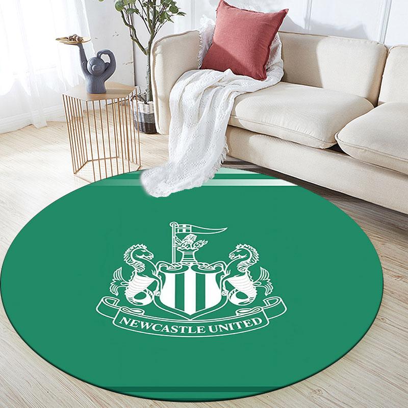 Newcastle United,Round Area Rug,Carpet Rug for Living Room Bedroom Sofa Playroom Decor,Non-slip Floor Mat