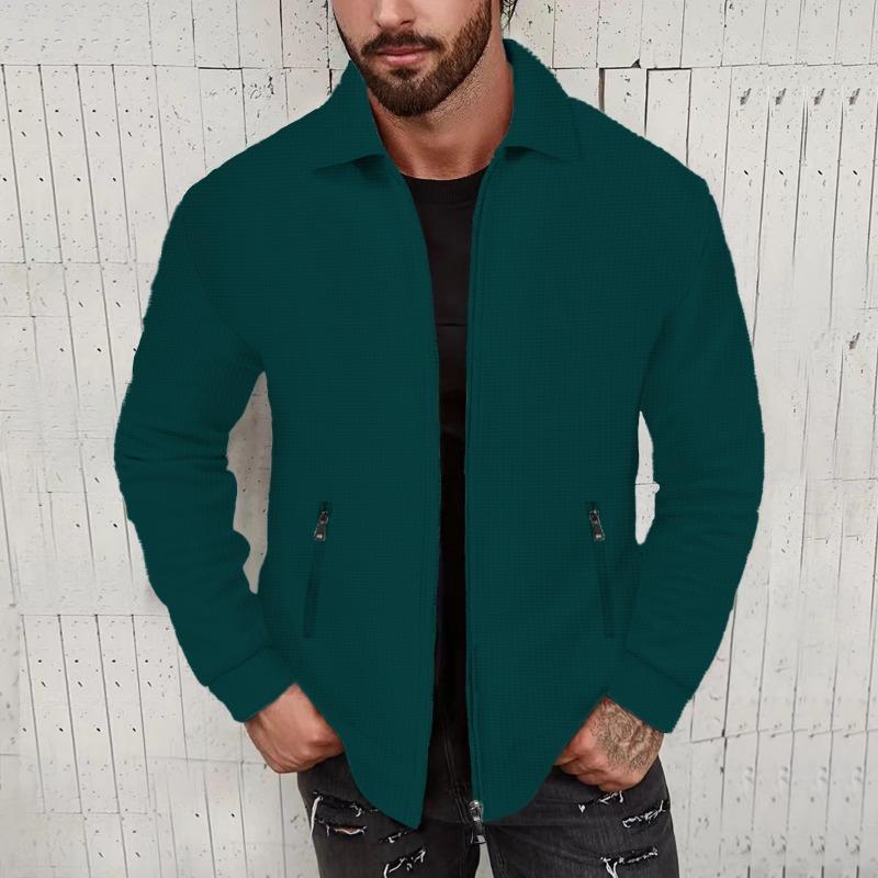 Men S Athletic Long Sleeve Jacket With Zipper Pockets
