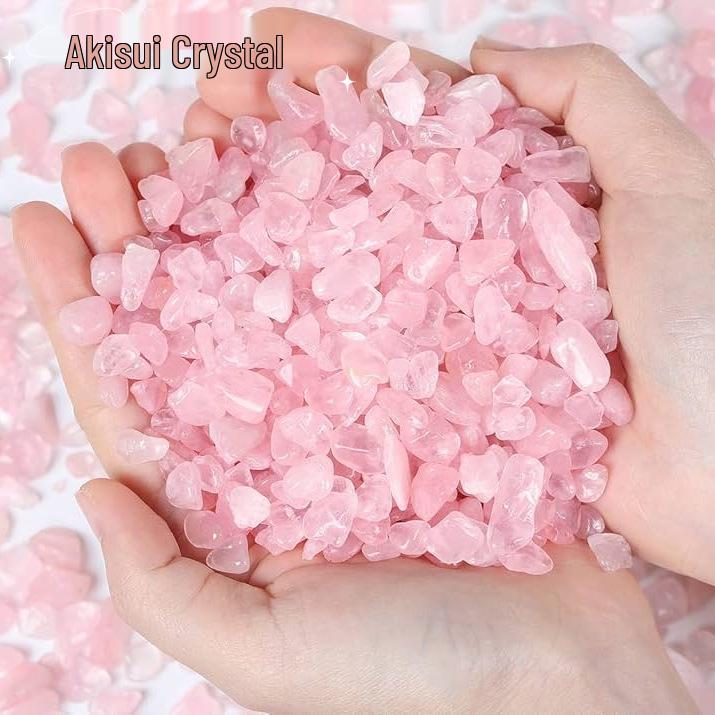 Natural Pink Crystal Stone Particles for Purifying, Demagnetizing, and Decoration in Fish Tanks, Flower Pots, and Buddha Offerings