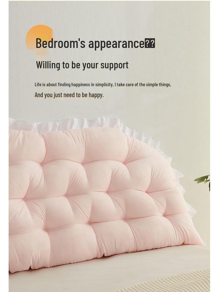 Dormitory Soft Headboard Cushion with Lumbar Support - Anti-collision, Princess Tatami Sofa Style.