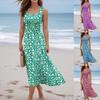 Summer 2025 Sleeveless V-Neck Backless Lace-Up Slit Maxi Dress for Women