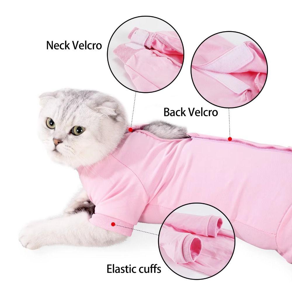 Comfortable Pet Anti-Lick Suit Adjustable Cat Sterilization Suit Cat Weaning Suit  For Dogs Cats