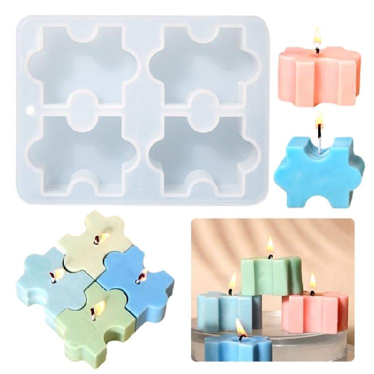 Silicone Puzzle Candle Mold Handmade Soap  Mould DIY Supplies Craft