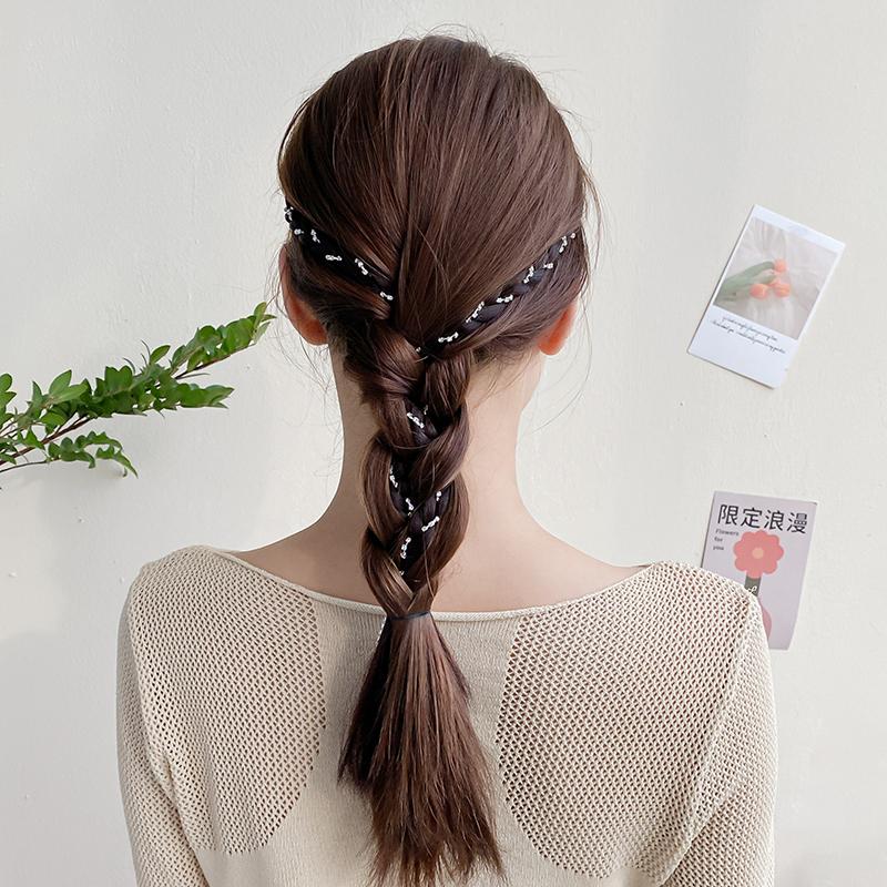 Neues einfarbiges Haarfärbemittel Twist Haarband Damen Koreanischer Sportstil Stirnband Joker Boxzopf Mode Mädchen Haaraccessoires