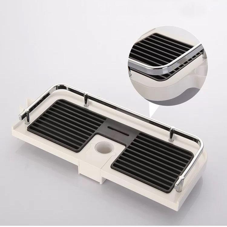 Bathroom Toilet Rack Punch-Free Square Shower Rod Shower Pole Multi-Function Shower Head Storage Pallet