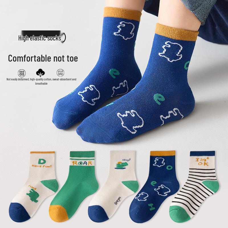 25 Nouvelles Chaussettes en Coton Mi-Mollet Couleur Unie pour Filles Automne/Hiver