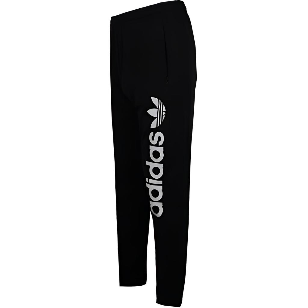 Adidas Originals Letter Print Comfortable Soft Versatile Skin-Friendly Casual Pants Men Bottoms Black BQ5402