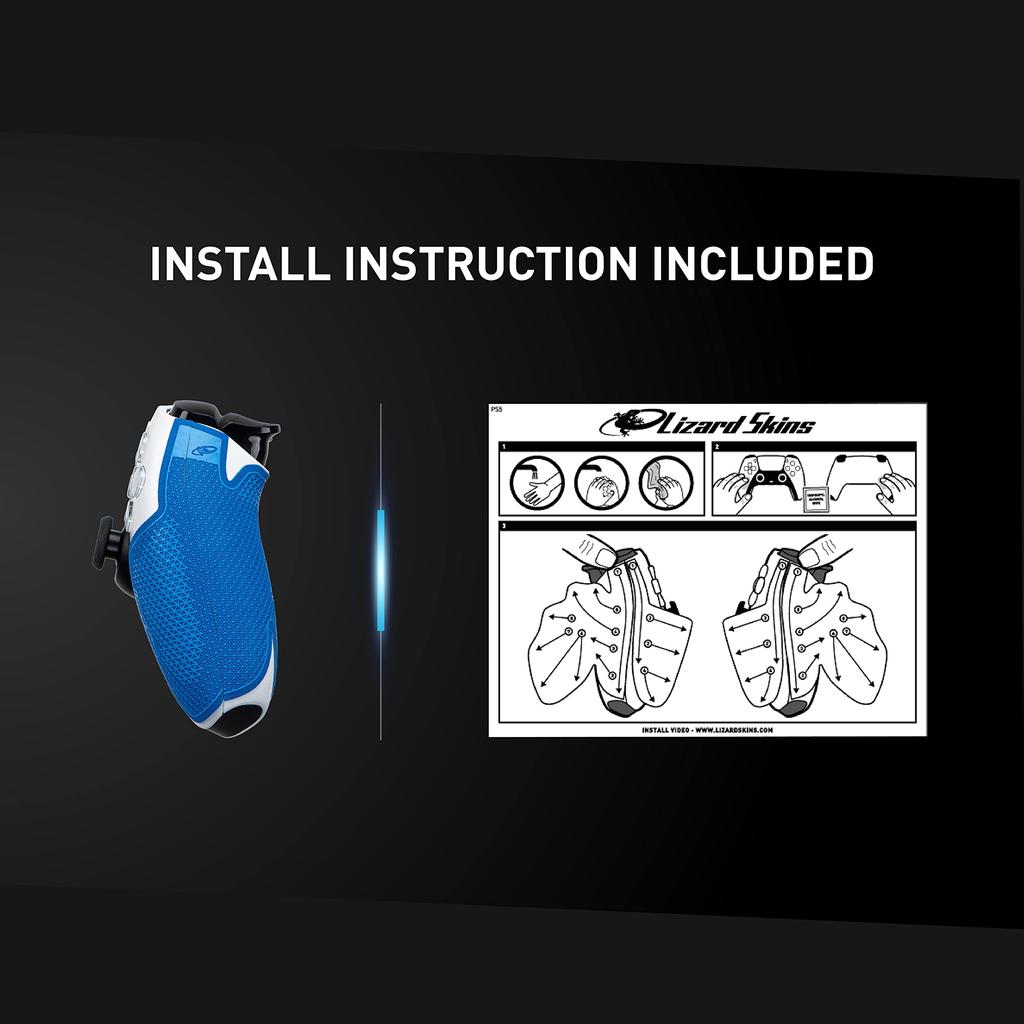 Lizard Skins PS5 Controller Grip – 0,5mm DSP Playstation 5 Grip – Snadná instalace předem nařezaných kusů – 10 barev (Polar Blue)