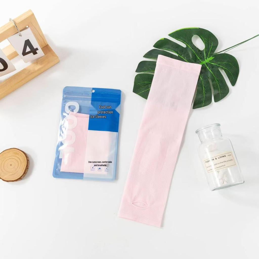 Armstulpen aus Eisseide für Sommerradfahren: Sonnenschutz & Kühlung, Einfarbig