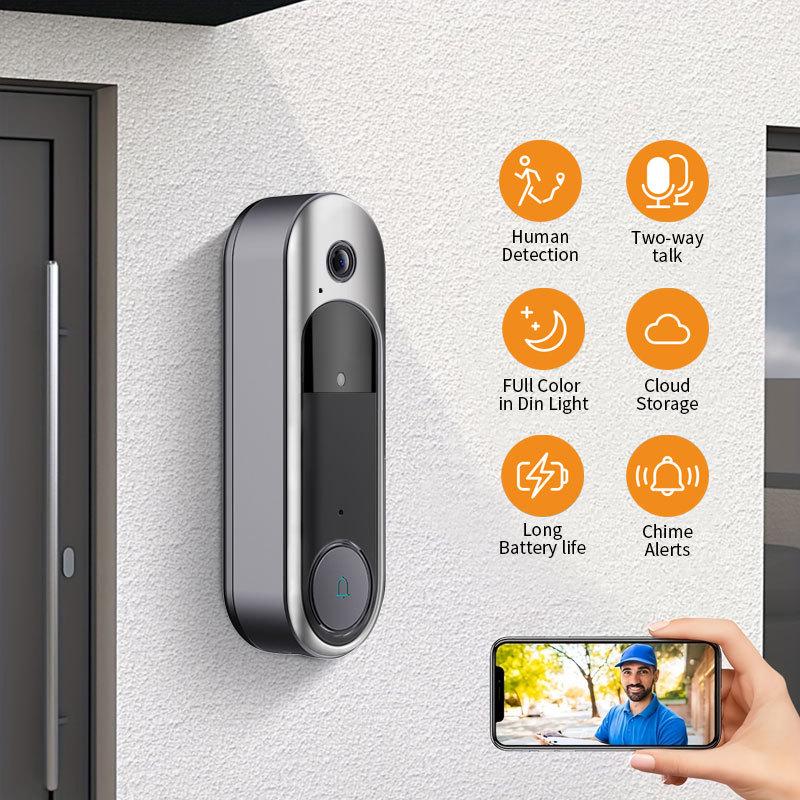 Two-Way Intercom Doorbell with Night Vision & Mobile Monitoring