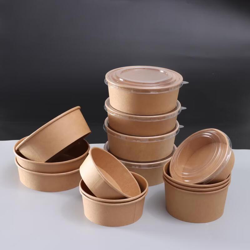 Yipan Disposable Kraft Paper Salad Bowls
