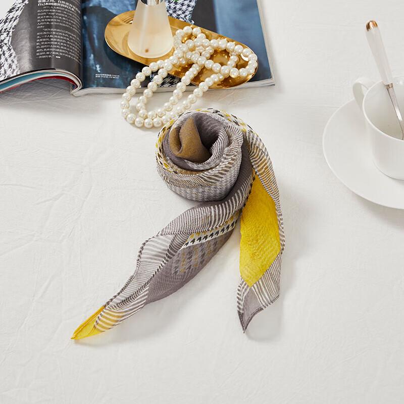 Hengyuanxiang Pearl Chiffon Silk Square Scarf