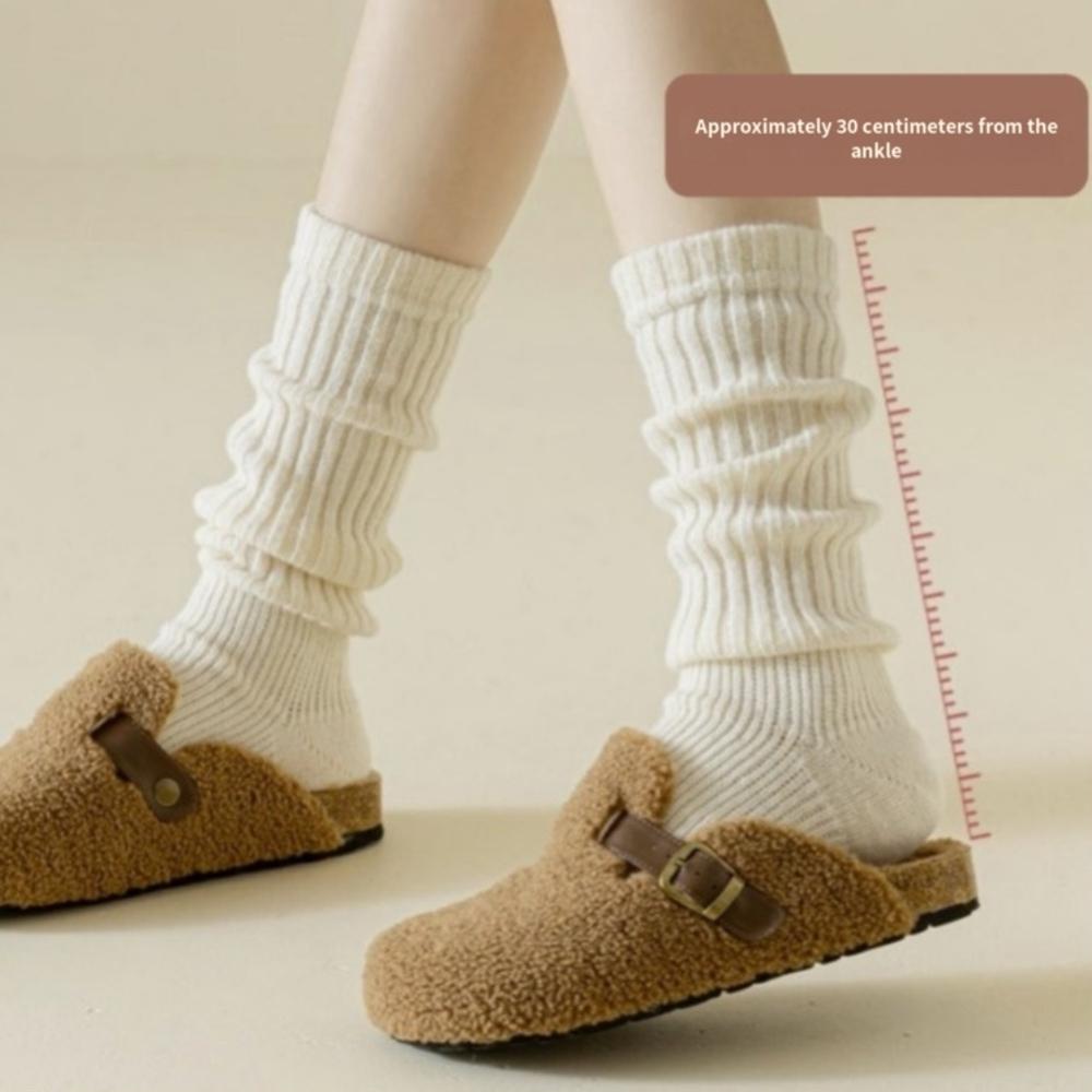Winter Knit Leg Warmers – Thick Ribbed Design,6COLOR From Korea