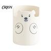 Plastic Pen Holder Cute Bear 2-in-1 & Phone Stand, Macaron Colors Desk Organizer, Large Cup with Socket Capacity Storage for Pens Makeup Brushes