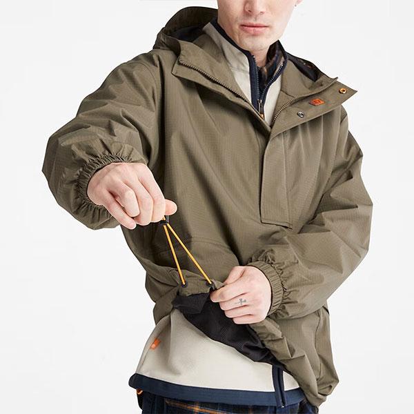 Timberland Solid Color Outdoor Waterproof Hooded Pullover Jacket Men Jackets Army-Green A692S-A58